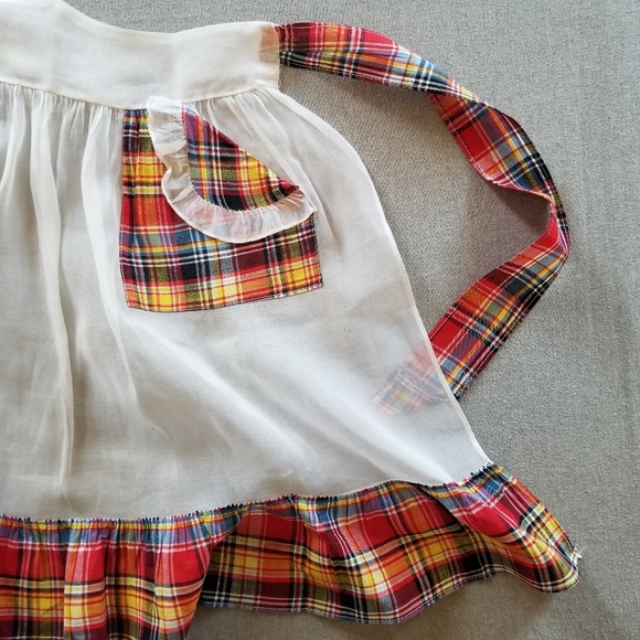 VTG handmade sheer half apron